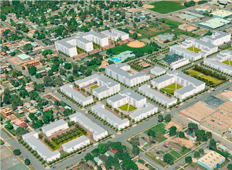 another piece of student work shows a community design