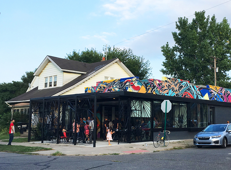 a building in detroit