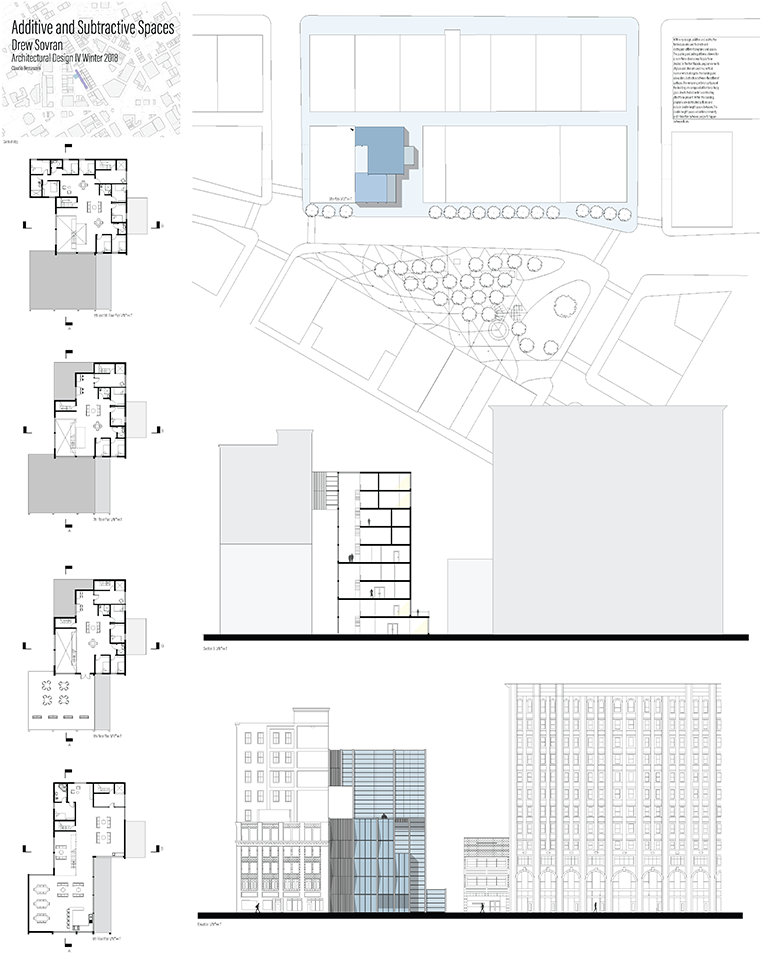Blueprints of a building project. 2